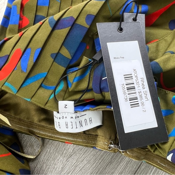 NWT Anthropologie Hunter Bell Rhea Tank Top Blouse Off Shoulder Ribbon Size 0 2 - Picture 15 of 16